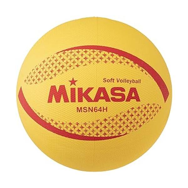 ミカサ カラーソフトバレーボール MSN64H 黄 円周64cm 小学校高学年:5・6年生用 MIK...