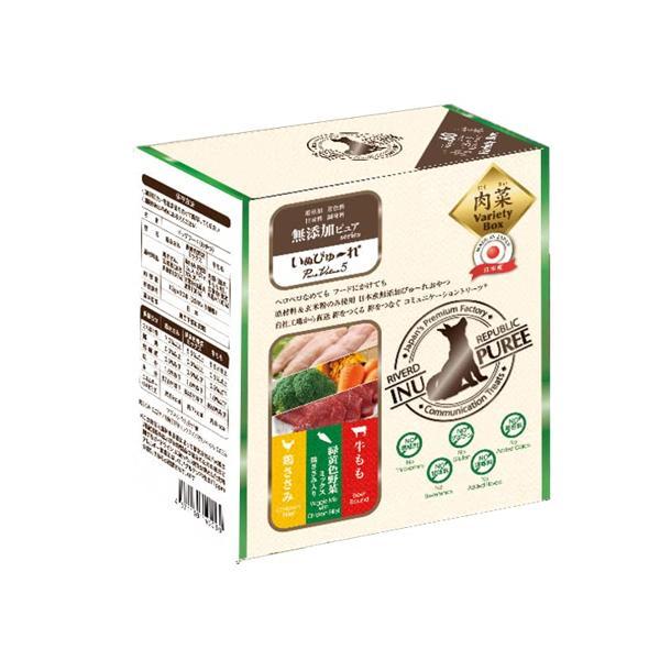 いぬぴゅ〜れ 無添加ピュア PureValue5 バラエティボックス 肉菜 (鶏ささみ 野菜ミックス...