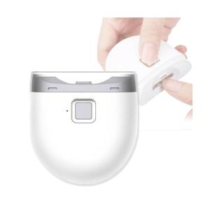 電動つめきり 電動爪切り 電動爪削り 爪切り 電動 爪とぎ 静音　LED照明ライト Type-C充電式 充電ケーブル 掃除ブラシ付き ((S