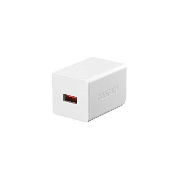BUFFALO BSMPA2402P1WH ホワイト USB充電器 2.4A急速 USB×1 オート...