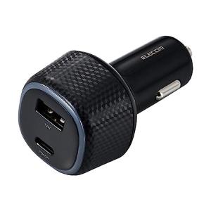 エレコム MPA-CCPD10BK ブラック シガーソケット USB USB PD対応 45W 12W 2ポート カーチャージャー