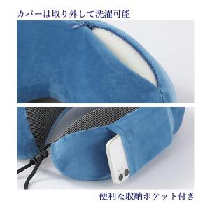 ネックピロー 首枕 枕 ブルー 低反発 クッシ...の詳細画像3