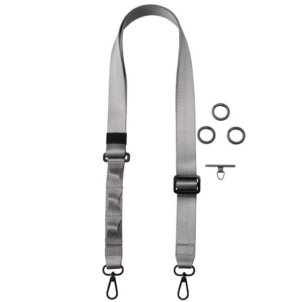 エレコム スマホショルダー ループ付き 幅30mm カラビナ×3 ステンレス シート×1 アッシュグ...