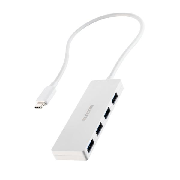 エレコム USBハブ USB3.2 Gen1 5Gbps USB-C接続 4ポート バスパワー 30...
