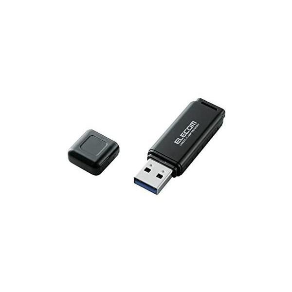 エレコム USBメモリ 32GB USB3.0 Windows/Mac対応 キャップ紛失防止 ブラッ...