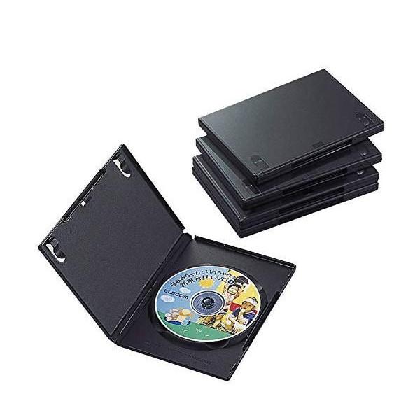 エレコム トールケース DVD BD 対応 標準サイズ 1枚収納 5個セット CCD-DVD02BK