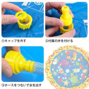 噴水マット 100cm 水遊び プール ビニー...の詳細画像3