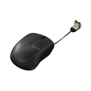 Digio2 有線マウス 3ボタン Blue LED 2Wayコネクタ 巻取収納 ブラック MUS-UKT122BK