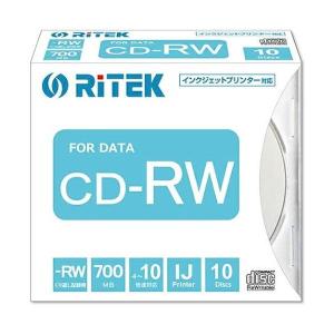 RiTEK CD-RW700.PW10P A デ-タ用 CD-RW 700MB 繰り返し記録 プリンタブル 10｜bestone1