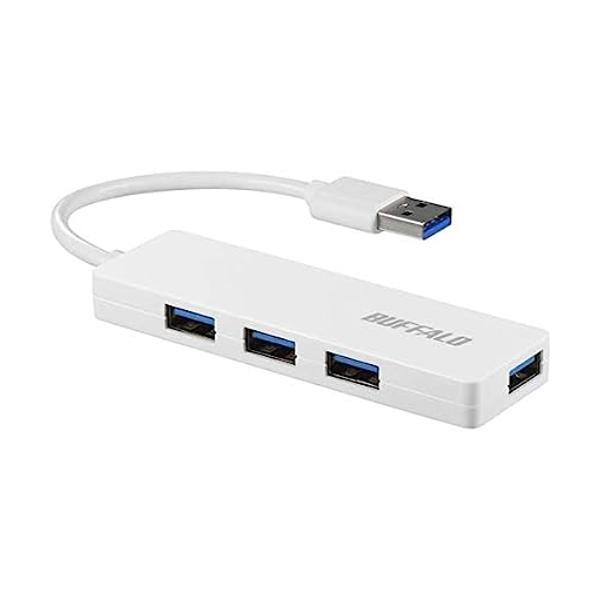 バッファロー BSH4U120U3WH ホワイト USB3.0対応 USBハブ 4ポート 10cm