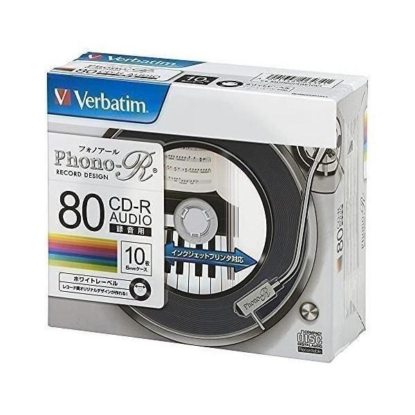 バーベイタムジャパン(Verbatim Japan) 音楽用 CD-R 80分 10枚 レコード調レ...