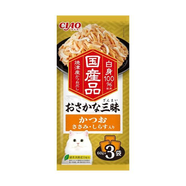 いなば おさかな三昧 かつおささみ しらす入り60g×3袋