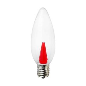 エルパ LEDシャンデリア球 LED電球 おしゃれ 照明 E17 赤 LDC1CR-G-E17-G328｜bestone1