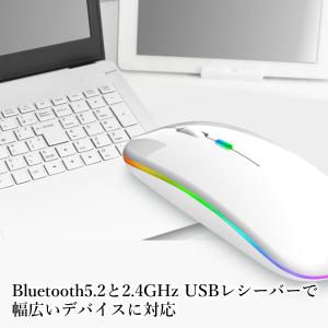 ワイヤレスマウス 極薄型 パールホワイト Bl...の詳細画像2