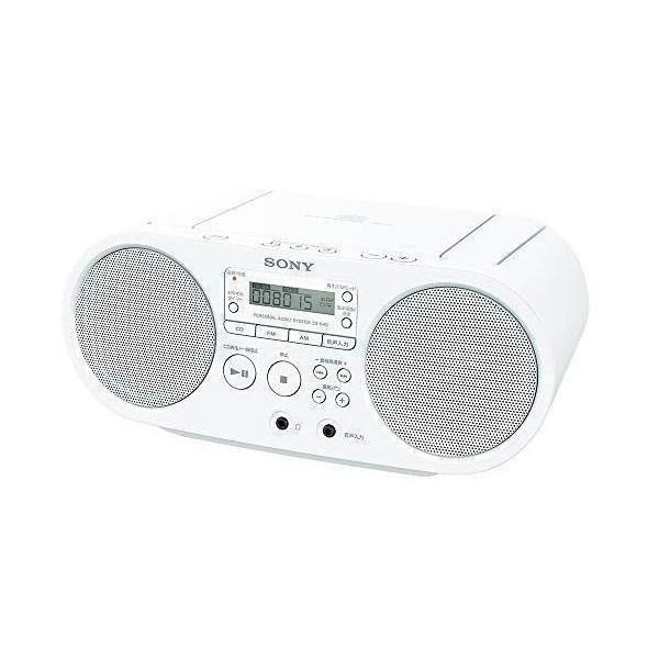ソニー CDラジオ ZS-S40 FM AM ワイドFM対応 ホワイト ZS-S40 W