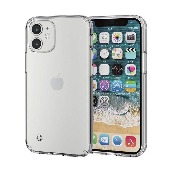 エレコム iPhone 12 mini ケース Qi充電対応 ハイブリッド 耐衝撃 クリア PM-A...
