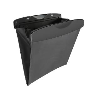ゴミ箱 車 ブラック フック＆マジックテープ固定 スリムデザイン 《専用袋20枚付き》 車内用 ごみ箱 ブラック コンパクト ((S