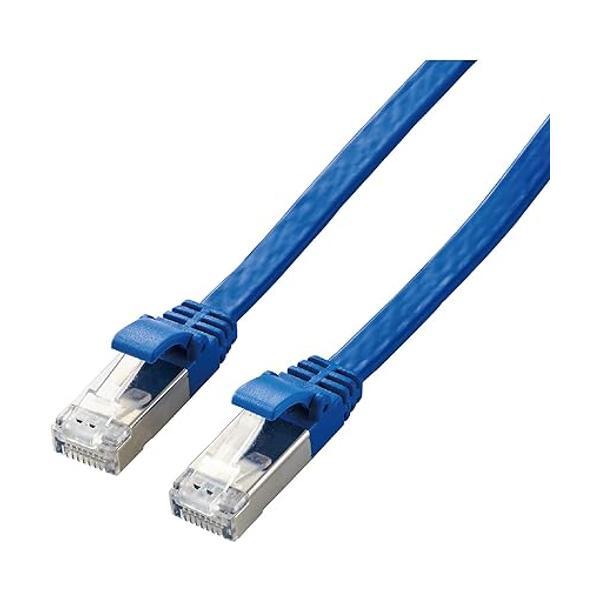 エレコム LANケーブル CAT7 10m 爪折れ防止コネクタ cat7準拠 フラット ブルー LD...