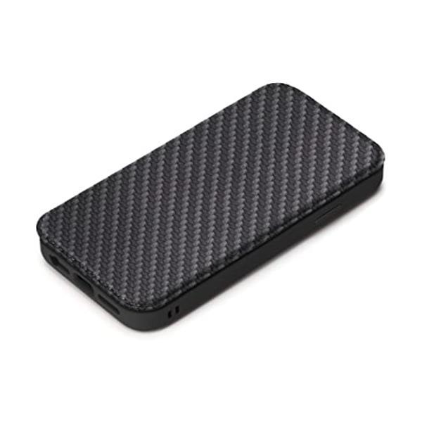 iPhone SE(第3・2世代) 8 7 6s 6用ガラスフリップケース カーボン調ブラック PG...