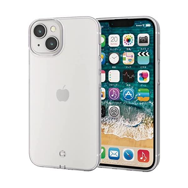 エレコム PM-A22AUCTCR iPhone 14  13 ケース カバー クリア 透明 ソフト...