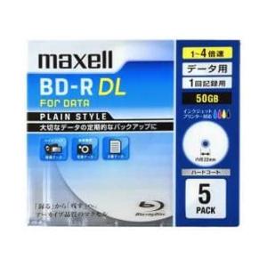 マクセル データ用ブルーレイディスク BD-R DL 50GB PLAIN STYLE (1~4倍速対応) インク BR50PPLWPB.5S 1｜bestone1