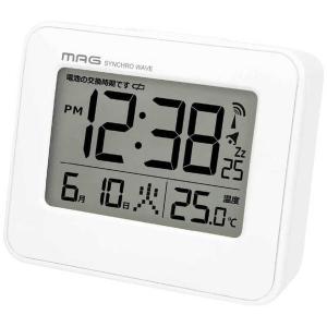 ノア精密 マグ  T799WHZ 目覚まし時計 MAG デジタル 電波時計 ホワイトMAG｜ベストワン