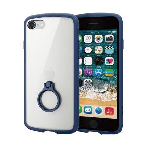 エレコム iPhone SE (第2世代 第3世代) 8 7 用 ケース 耐衝撃 背面クリア TOUGH SLIM LITE ネイビー PM-A22STSLFCRNV iPhone用ケースの商品画像