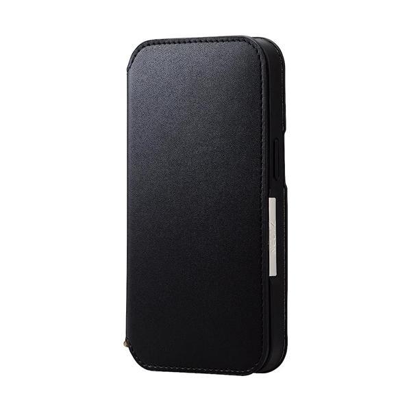 エレコム PM-A22APLFY2BK ブラック iPhone 14 13 ケース カバー 手帳型 ...