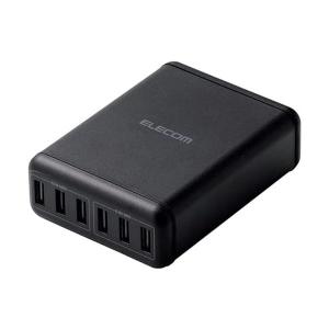 エレコム USB コンセント 充電器 合計60W USB-A×6 電源ケーブル1.5m ブラック MPA-ACD03BK｜bestone1