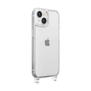 PGA iPhone15 ショルダーストラップホール付クリアハイブリッドケース クリア｜bestone1