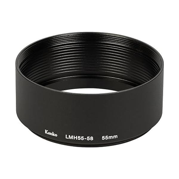 ケンコー レンズフード レンズメタルフード LMH55-58 BK 55mm アルミ製 連結可能 7...
