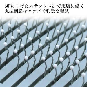 ペット用ブラシ グレー スリッカーブラシ 猫・...の詳細画像2