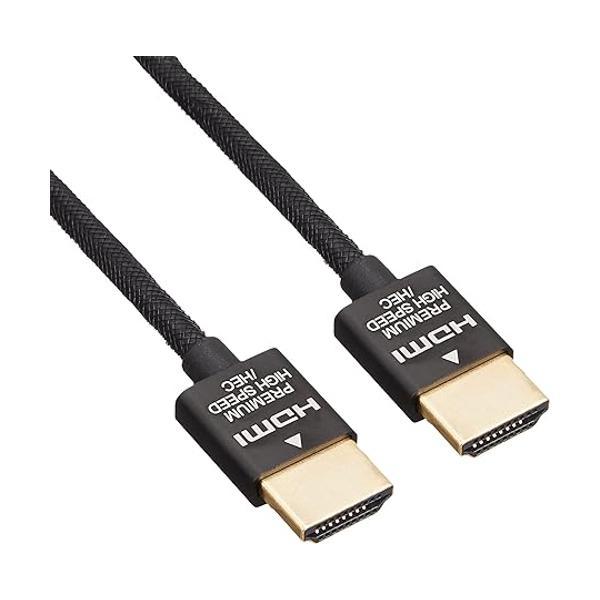 バッファロー HDMIケーブル プレミアム認証 スリム 2.0m ブラック BSHDPS20BK