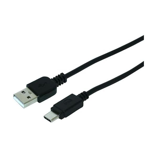 ミヨシ MCO Type-C (USB-C) ケーブル to USB A 1m ブラック SCC-S...