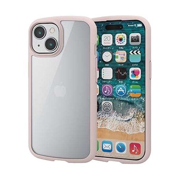 エレコム PM-A23ATSLFCPN iPhone15 ケース ピンク