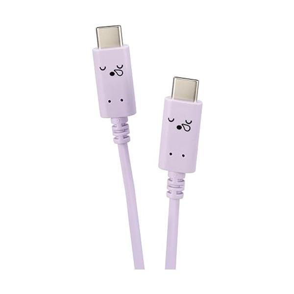 エレコム MPA-CCF20PUF パープル ブラック USB-C USB-C ケーブル 60W 2...