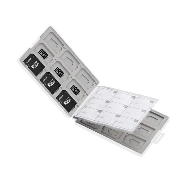 エレコム メモリカードケース SD ケース プラスチック SD18枚 + microSD18枚収納 ...