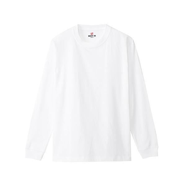 ヘインズ H5186-2 メンズ ホワイト XL(2枚組) ビーフィー ロングスリーブ Tシャツ ロ...
