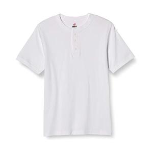ヘインズ Tシャツ 肌に馴染む BEEFY リブヘンリーネックTシャツ アンダーウェア-メンズ HM1-T103 ホワイト M