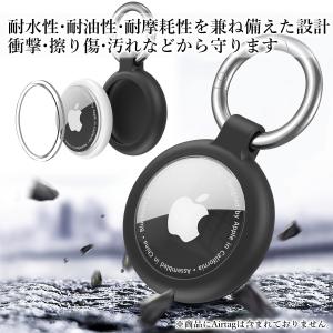AirTag ケース ブラック 防水 キーホル...の詳細画像3