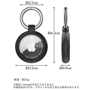AirTag ケース ブラック 防水 キーホル...の詳細画像5