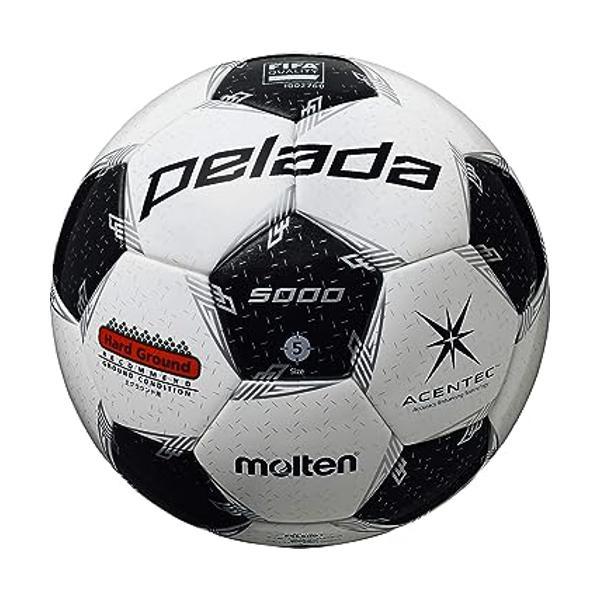 モルテン F5L5001 ホワイト×メタリックブラック サッカーボール 5号球 国際公認球 検定球 ...