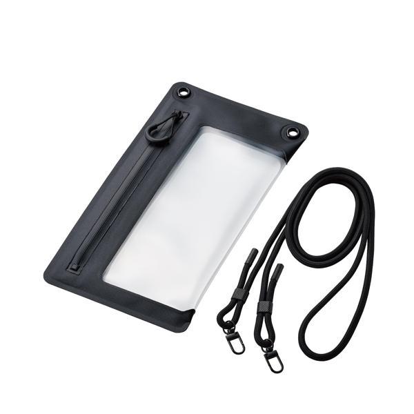 エレコム スマホ 防水ケース 水中 操作不可 IPX8 6.9インチ以下のスマートフォン ブラック ...