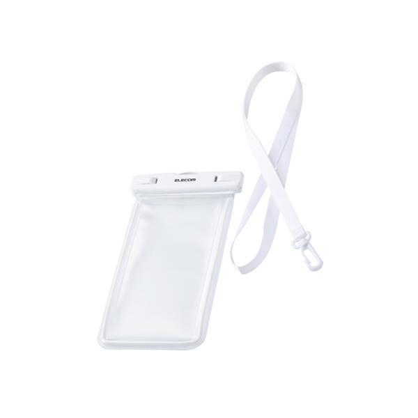 エレコム スマホ 防水ケース 水中 操作不可 IPX8 6.9インチ以下のスマートフォン ホワイト ...