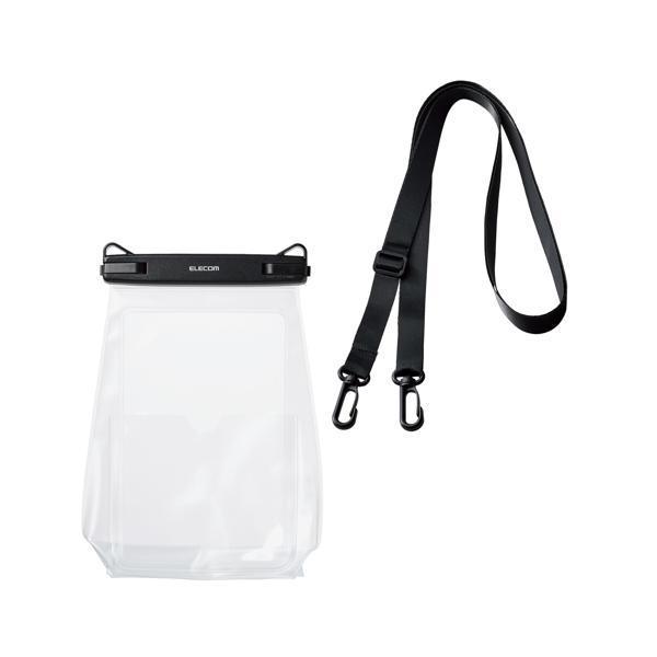 エレコム スマホ 防水ケース 水中 操作不可 IPX8 大容量 6.9インチ以下のスマートフォン ブ...
