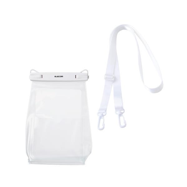 エレコム スマホ 防水ケース 水中 操作不可 IPX8 大容量 6.9インチ以下のスマートフォン ホ...