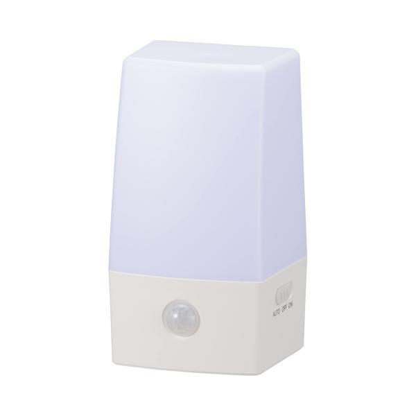 オーム電機 LEDナイトライト フットライト 電池式 人感明暗センサー 昼白色 足元灯 NIT-BL...