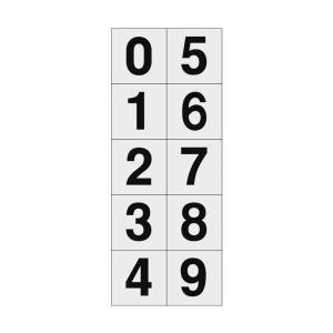TRUSCO(トラスコ) 数字ステッカー 30×30 「0~9」連番 透明 1枚入 TSN3010TM