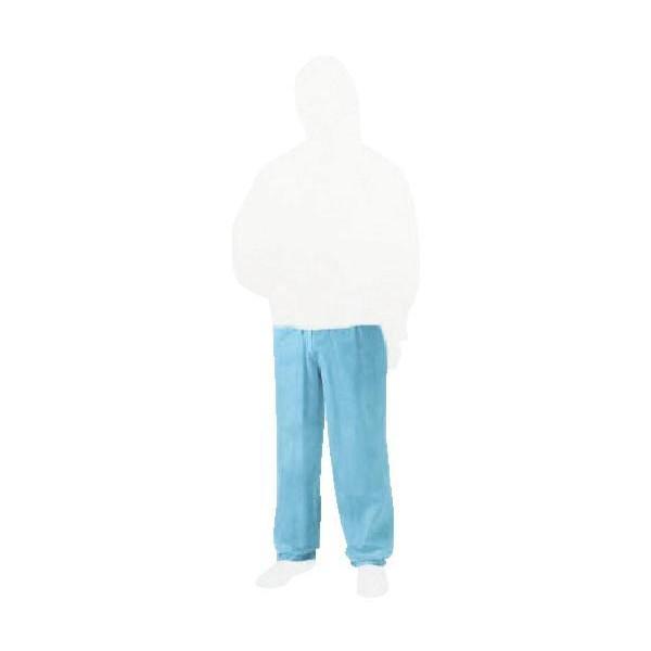 TRUSCO(トラスコ) 不織布使い捨て保護服ズボン Lサイズ ブルー TPCZLB