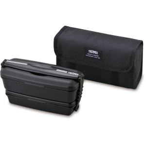 サーモス DJB-906W ディープブラック DPBK 弁当箱 2段 フレッシュランチボックス 900ml
